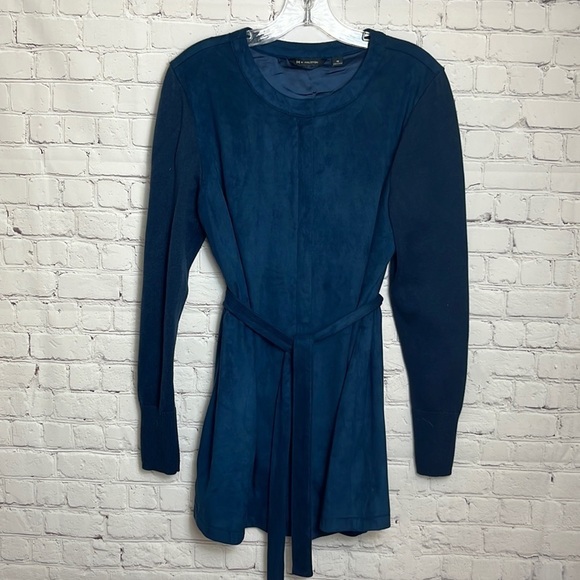 H by Halston Faux Suede Jacket with Sweater Knit Sleeves - Picture 2 of 14
